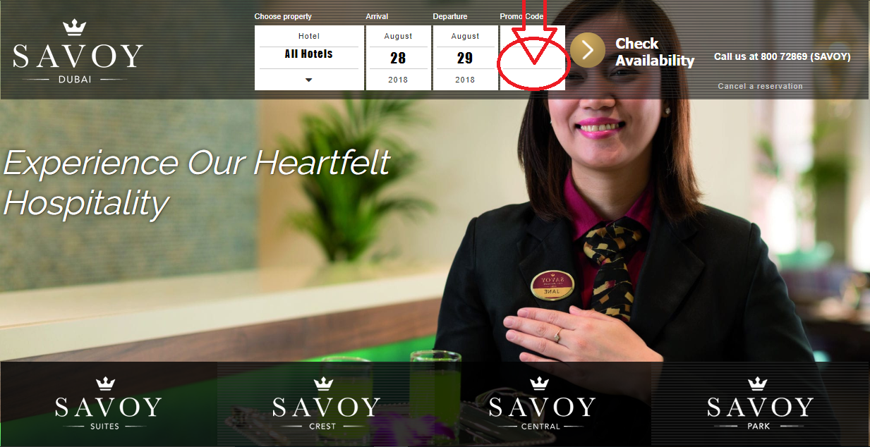How to use Savoy Dubai Coupon Code